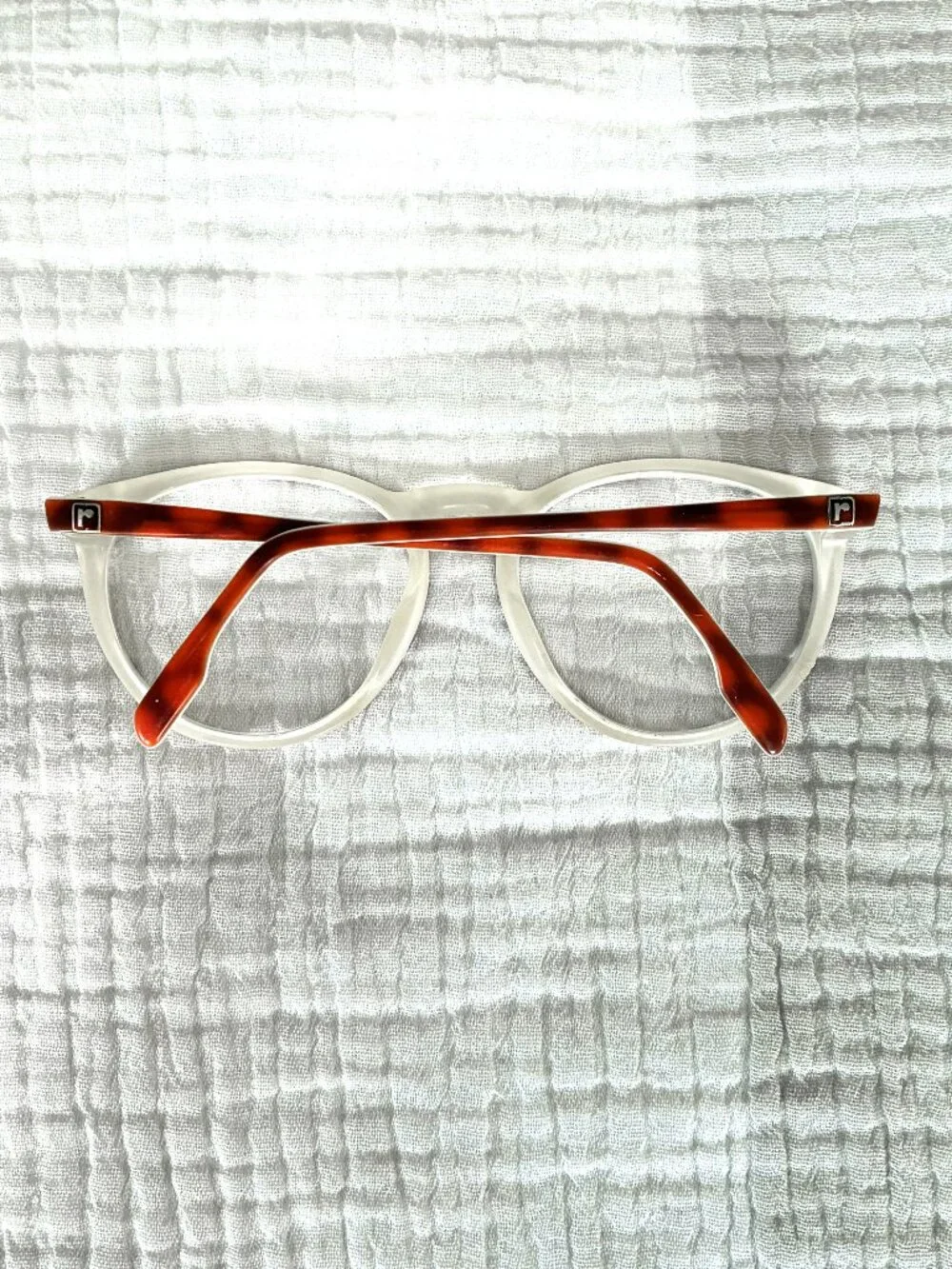 Paco Rabanne 513 Round Glasses Frames with Orange Tortoiseshell Pattern